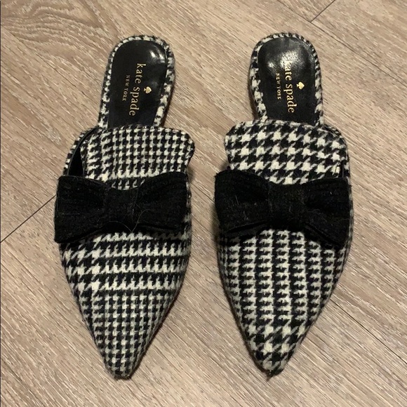 kate spade Shoes - Kate Spade Houndstooth Mules
